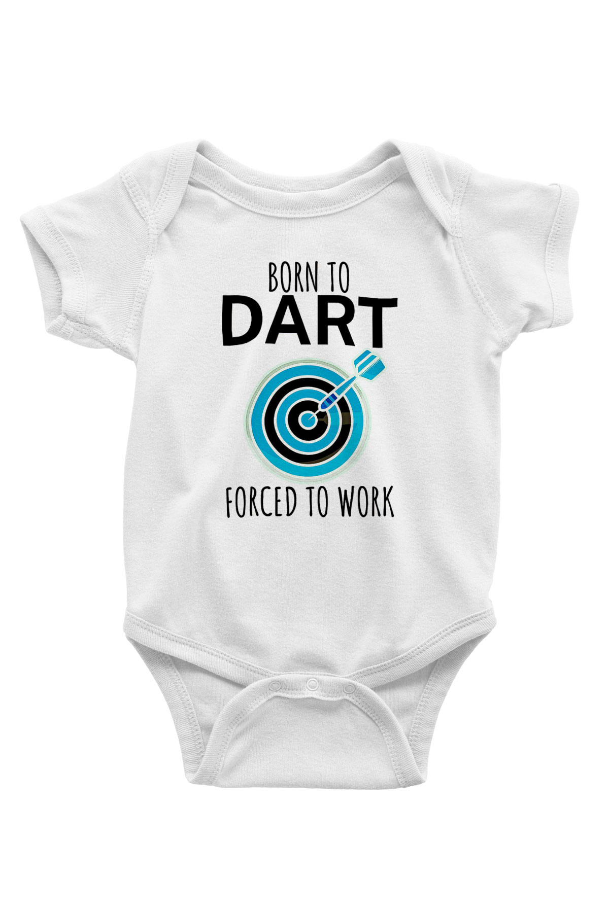 Dart Baskılı Beyaz Bebek Body - Zıbın