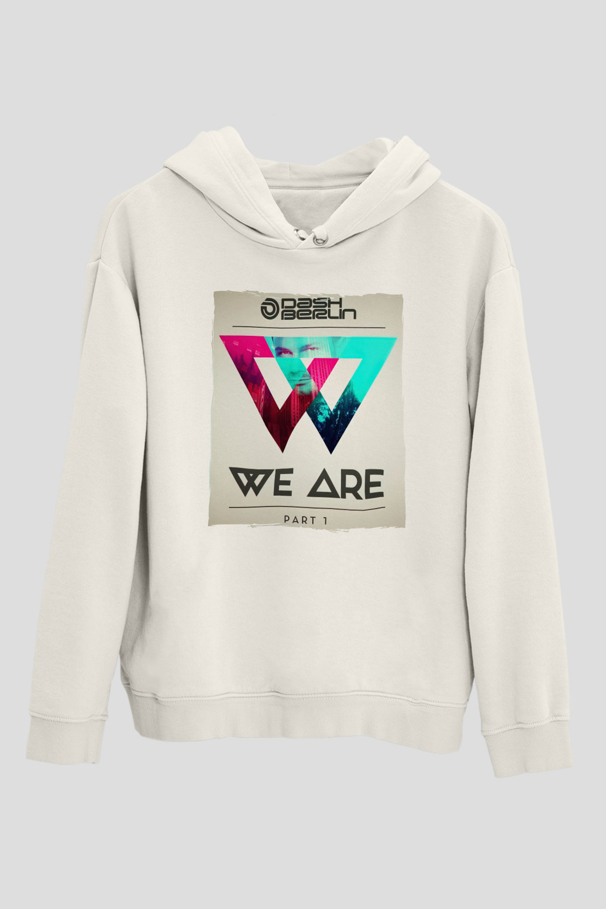 Dash Berlin Beyaz Unisex Kapüşonlu Sweatshirt