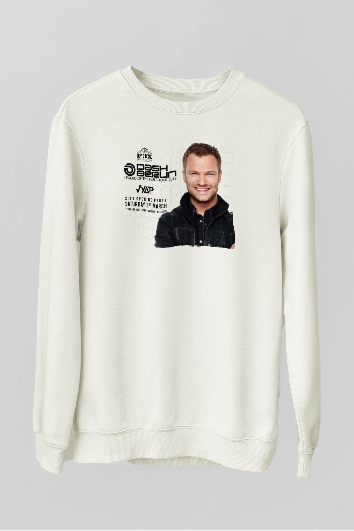 Dash Berlin Beyaz Unisex Sweatshirt