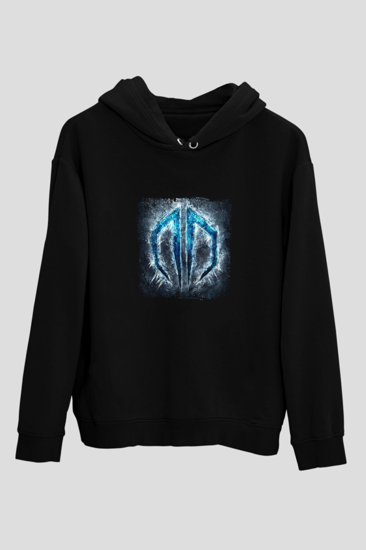 Datsik Baskılı Unisex Siyah Hoodie