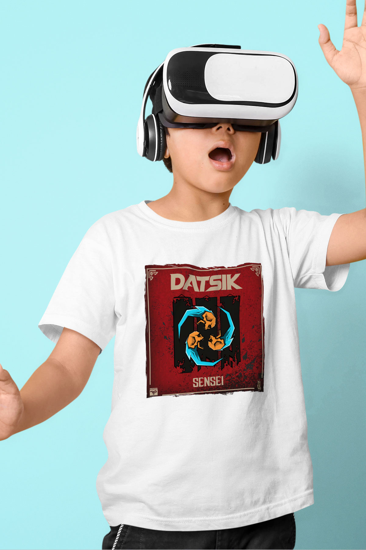Datsik Beyaz Unisex Çocuk Tişört