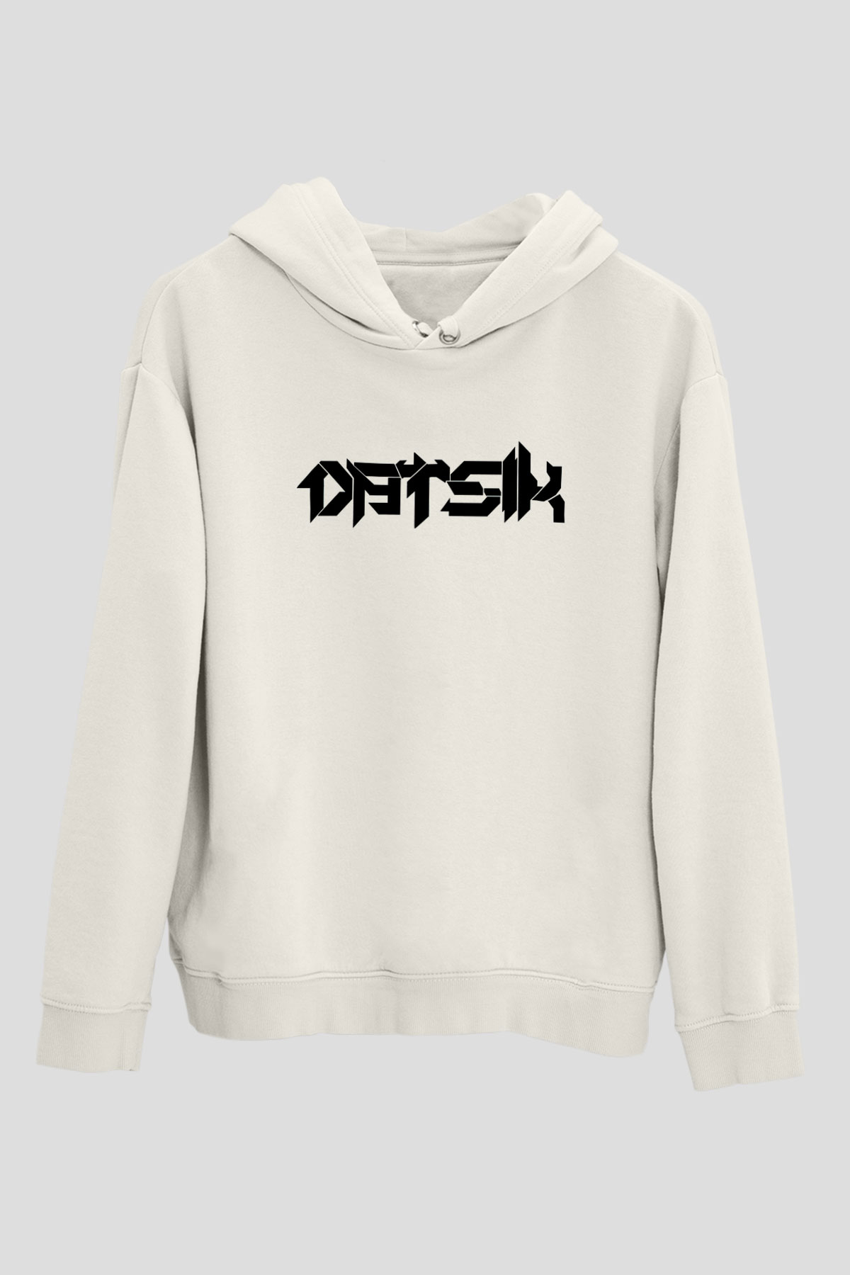 Datsik Beyaz Unisex Kapüşonlu Sweatshirt