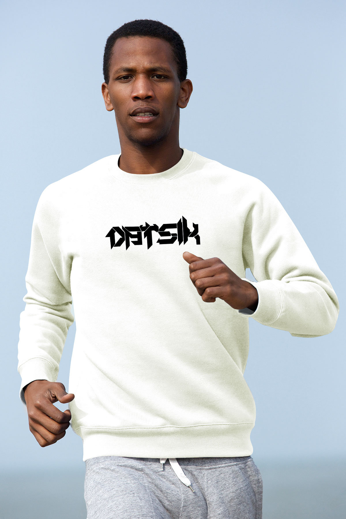 Datsik Beyaz Unisex Sweatshirt
