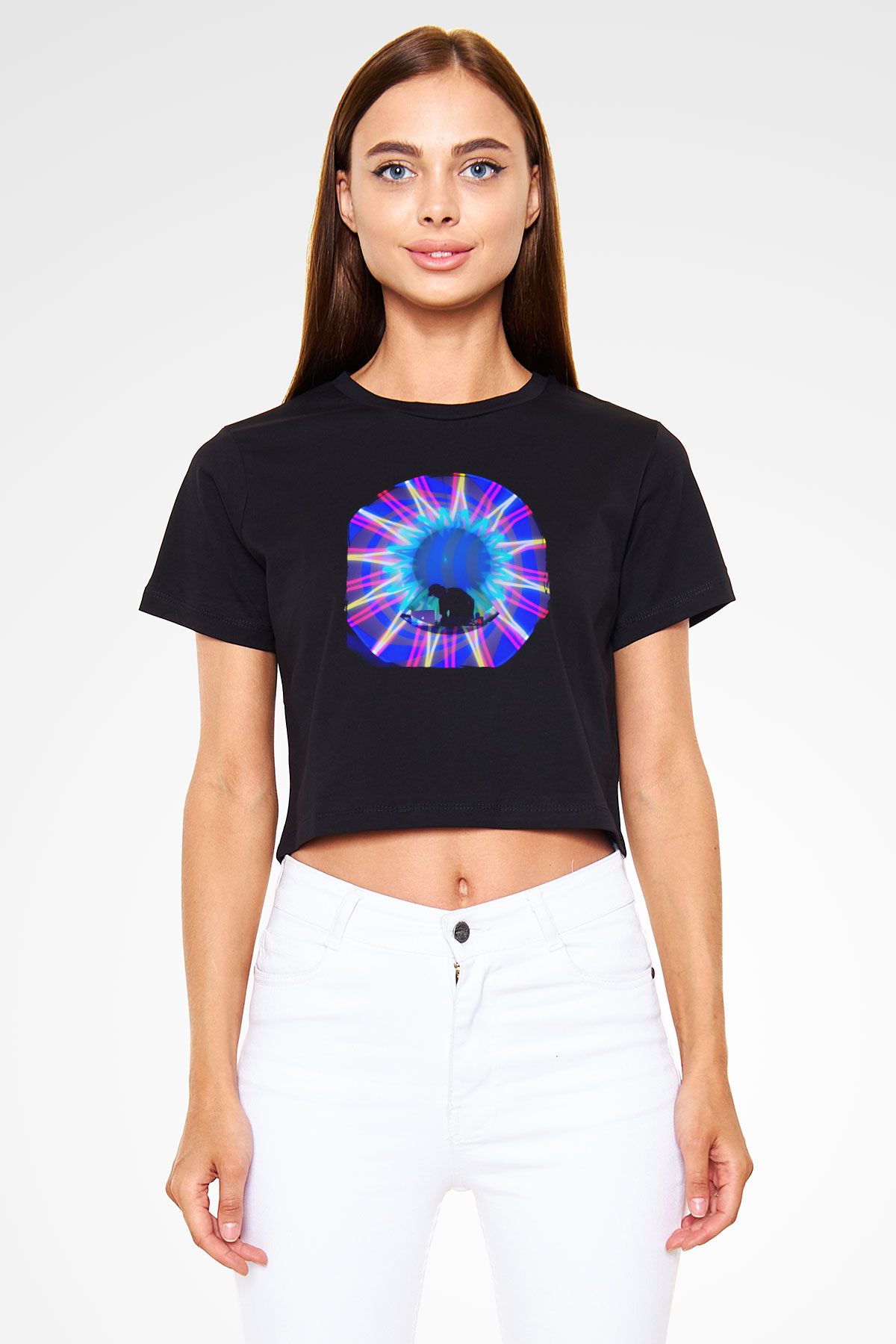 Datsik Siyah  Crop Top Tişört