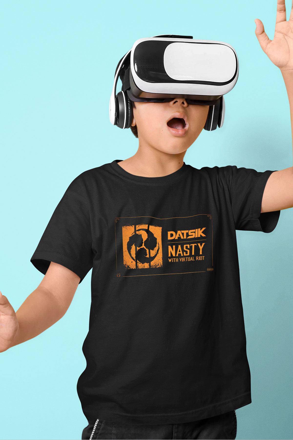 Datsik Siyah Unisex Çocuk Tişört