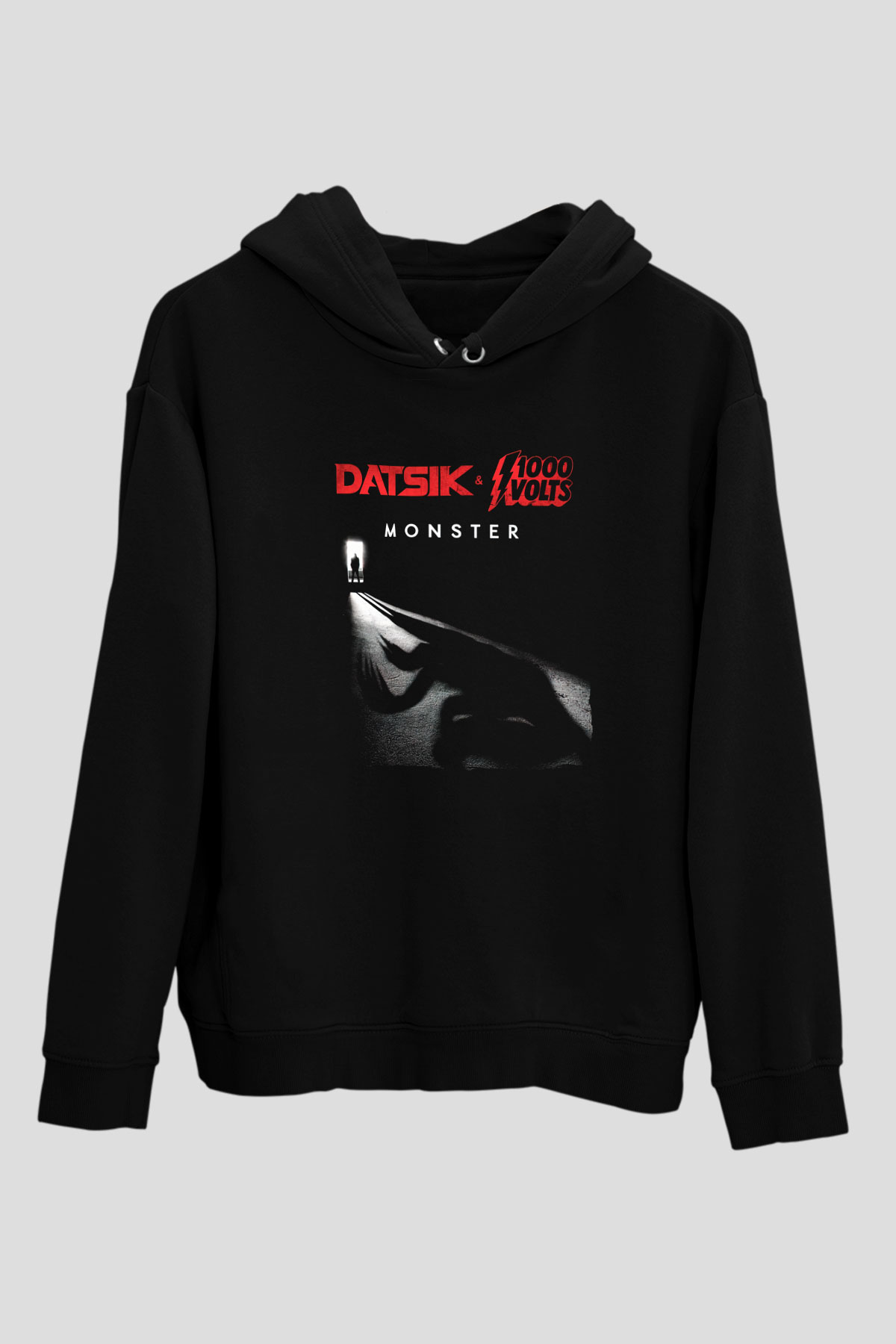 Datsik Siyah Unisex Kapüşonlu Sweatshirt