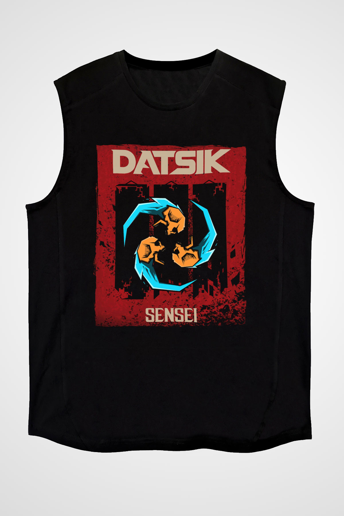 Datsik Siyah Unisex Kolsuz Tişört