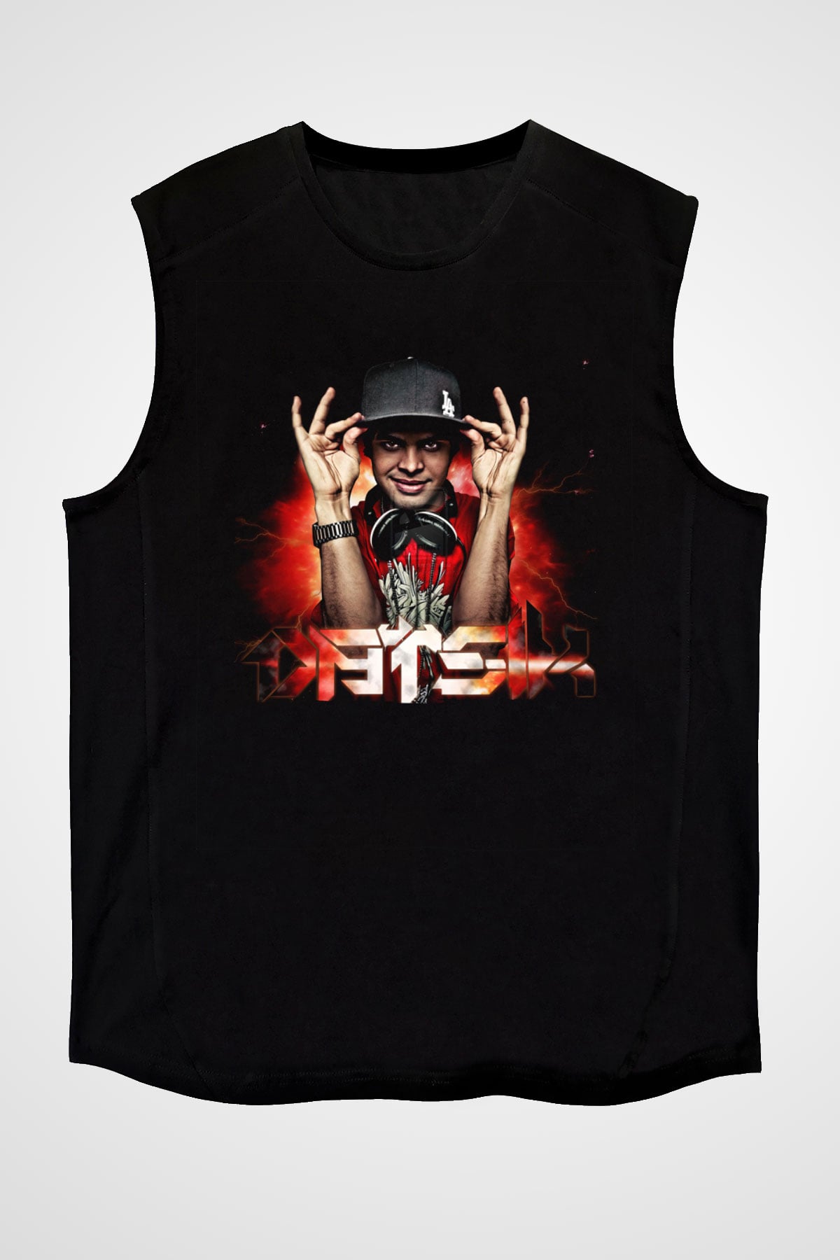 Datsik Siyah Unisex Kolsuz Tişört