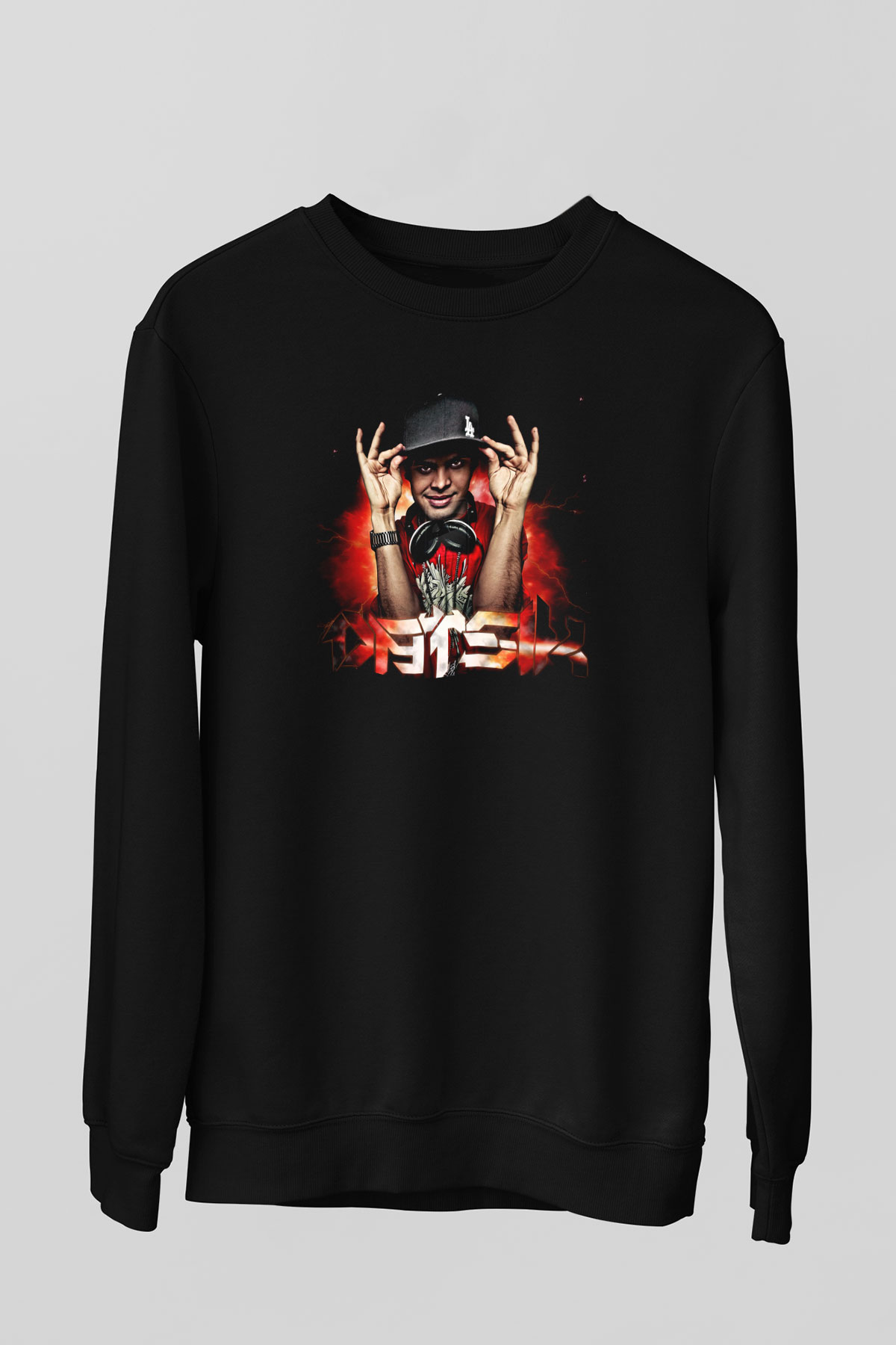 Datsik Siyah Unisex Sweatshirt
