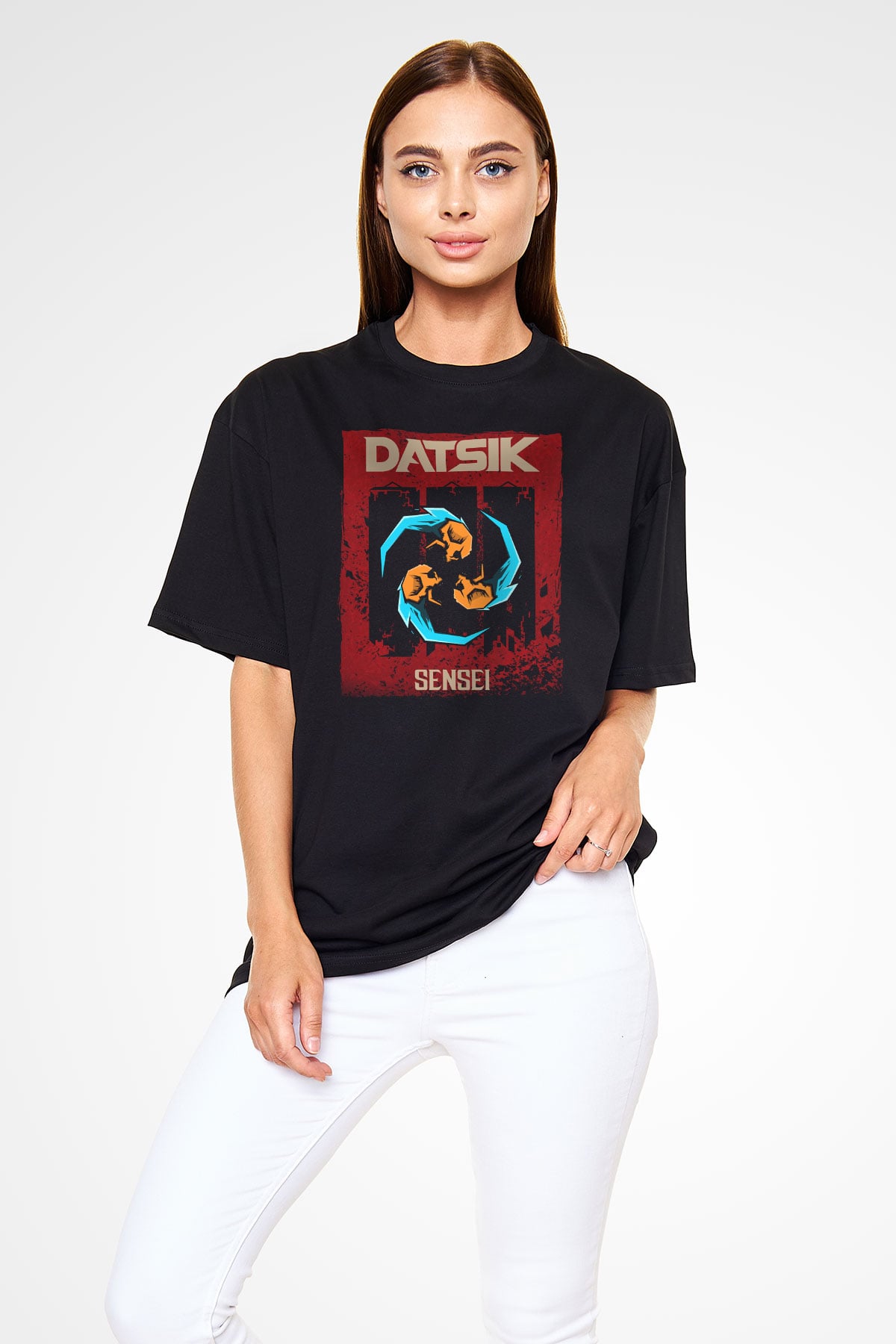 Datsik Siyah Oversize Tişört Oversize T-shirt - TişörtFabrikası
