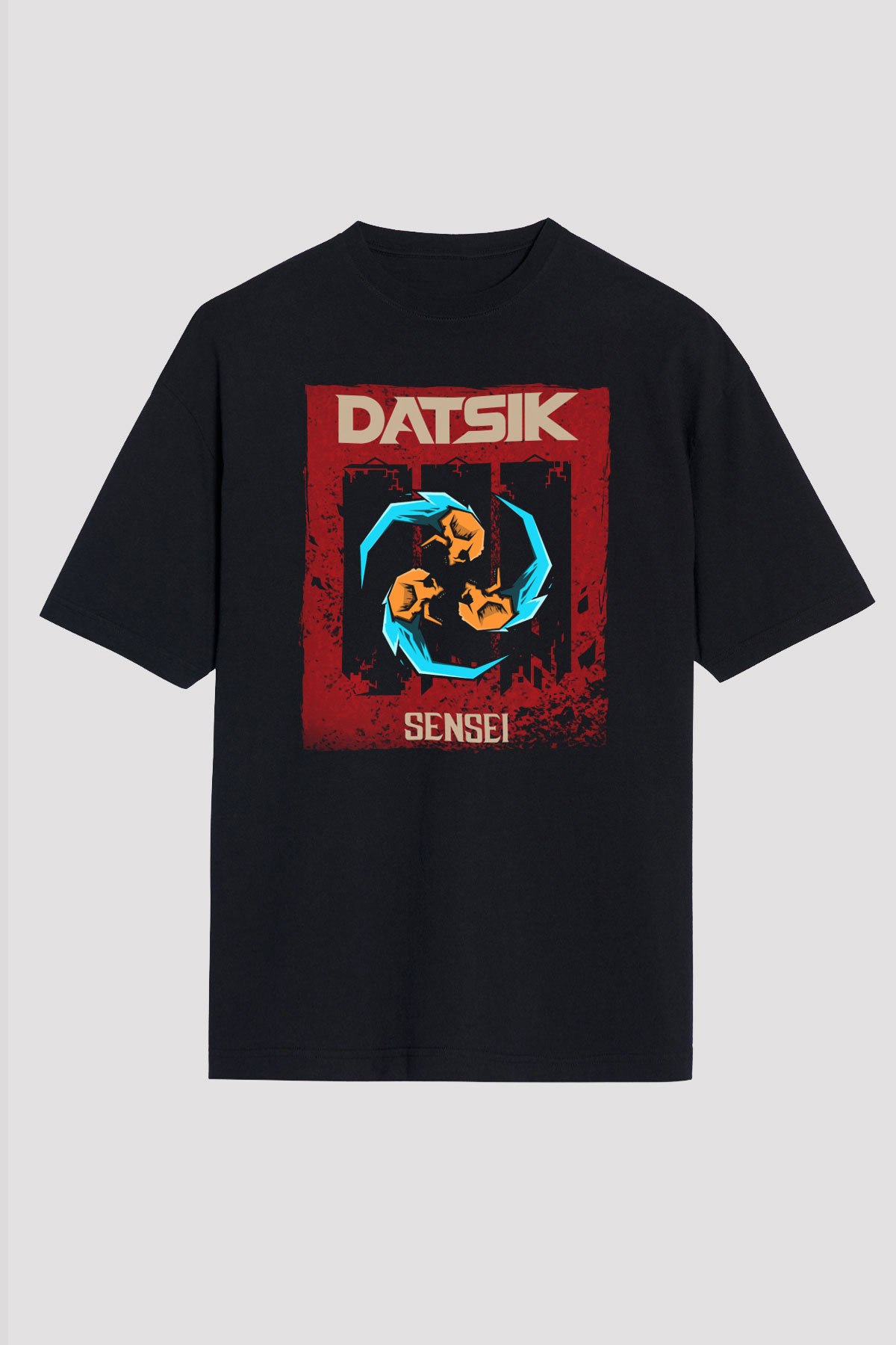 Datsik Siyah Oversize Tişört Oversize T-shirt - TişörtFabrikası