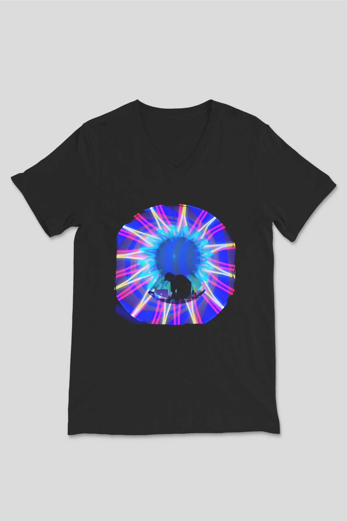 Datsik Siyah Unisex V Yaka Tişört