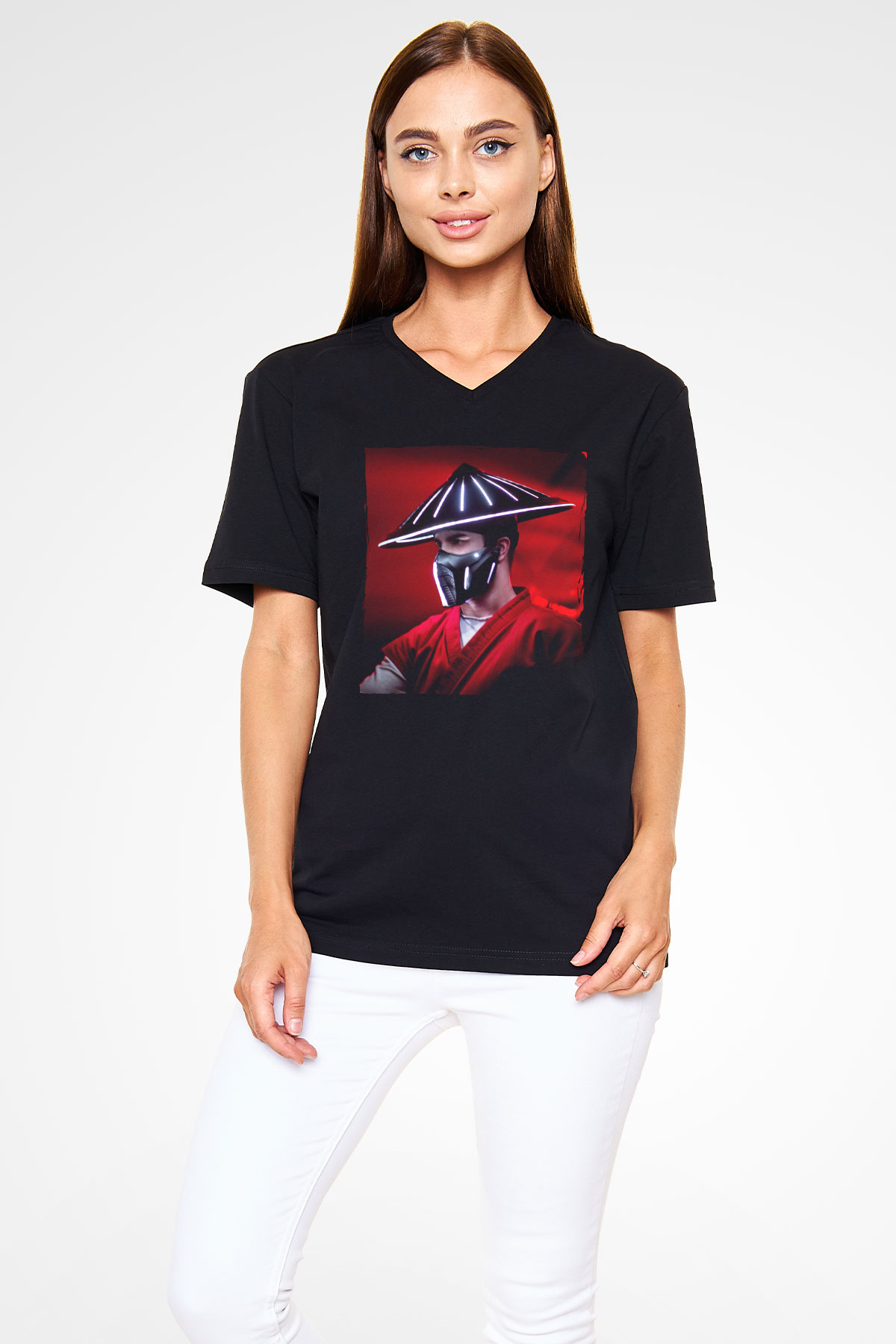 Datsik Siyah Unisex V Yaka Tişört