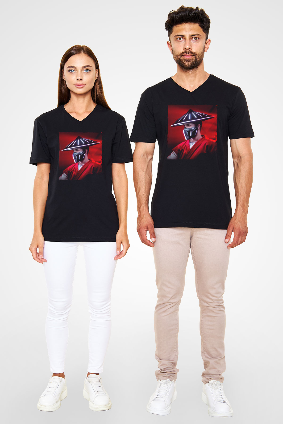 Datsik Siyah Unisex V Yaka Tişört