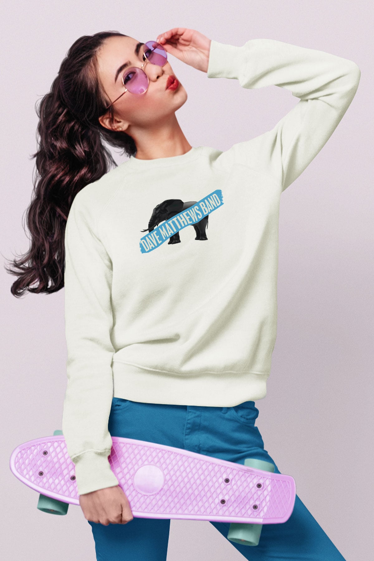Dave Matthews Band Beyaz Unisex Sweatshirt