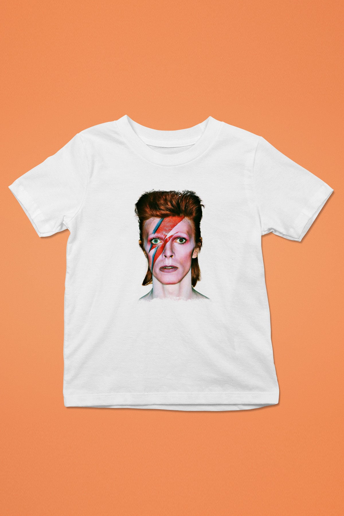 David Bowie Baskılı Unisex Beyaz Çocuk Tişört