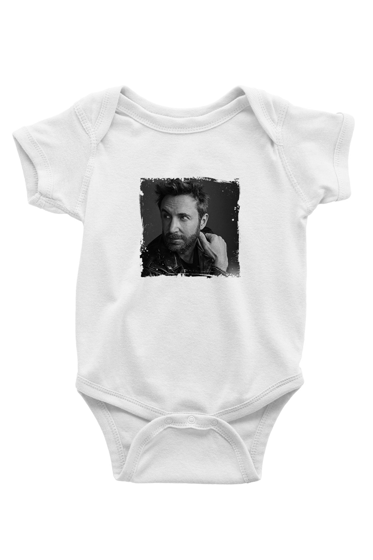 David Guetta Baskılı Beyaz Bebek Body - Zıbın