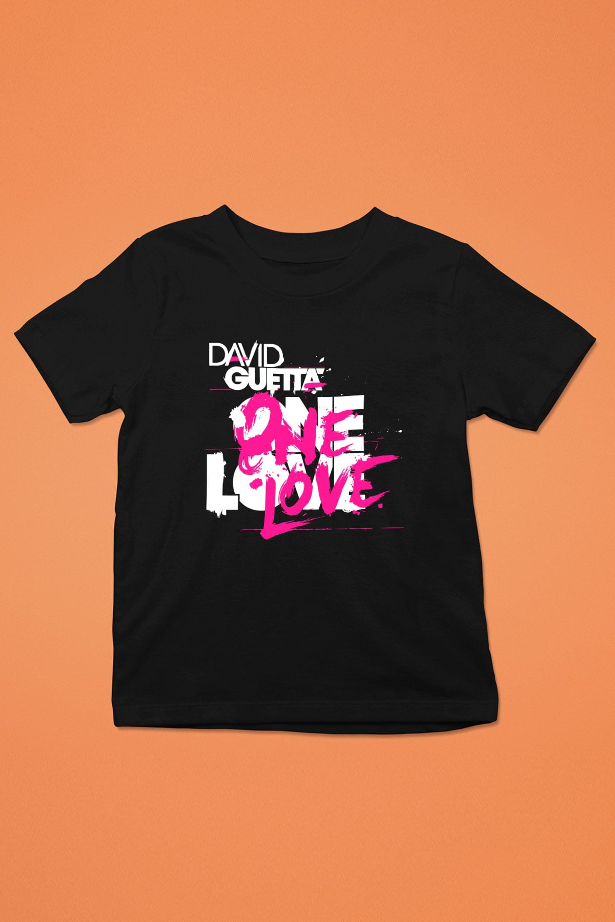 David Guetta Baskılı Siyah Unisex Çocuk Tişört