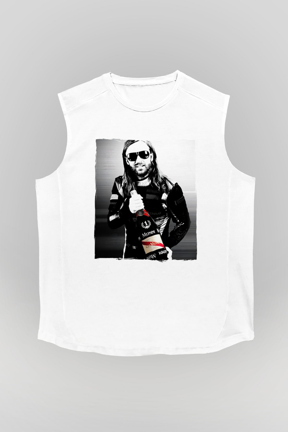 David Guetta Beyaz Unisex Kolsuz Tişört