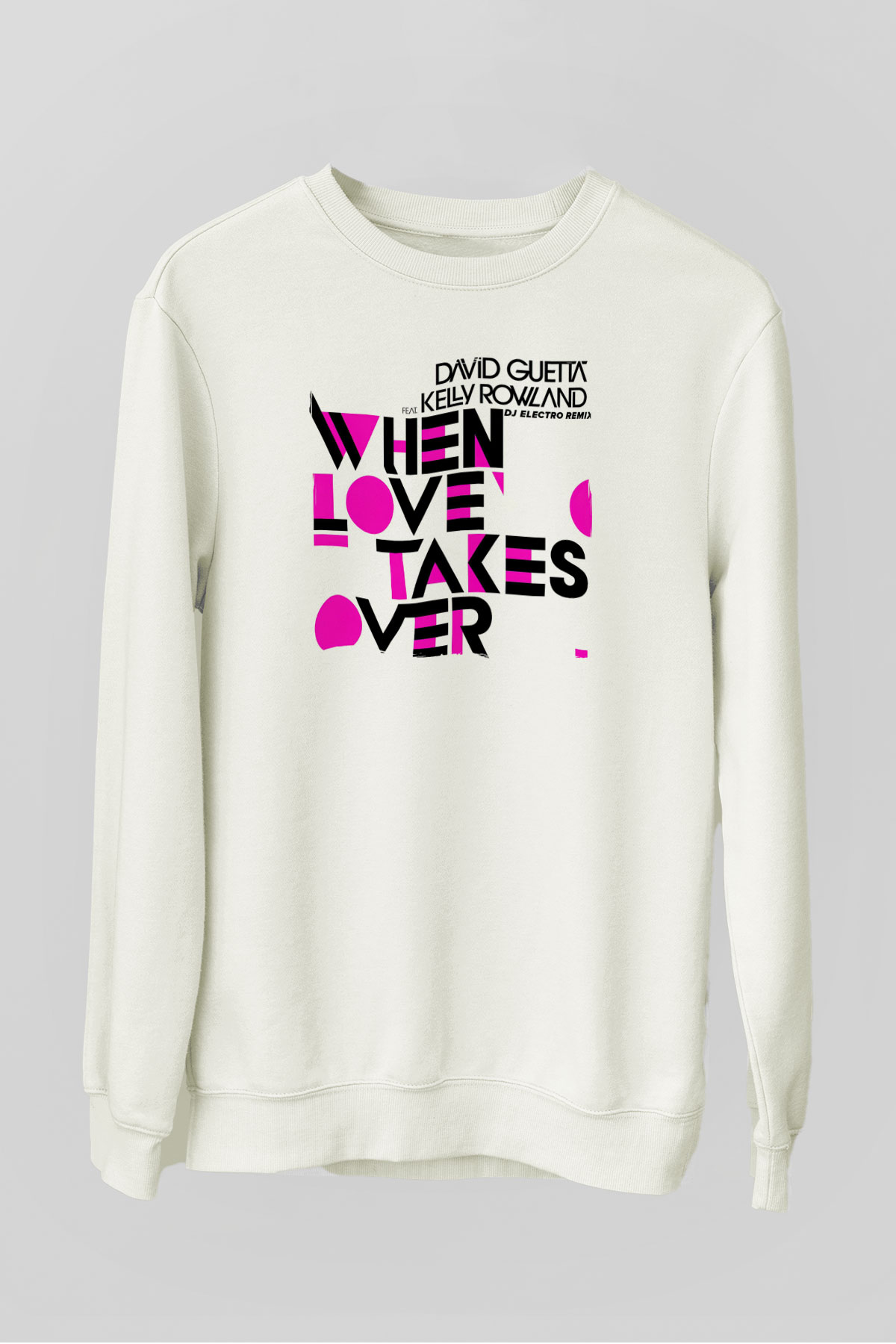 David Guetta Beyaz Unisex Sweatshirt