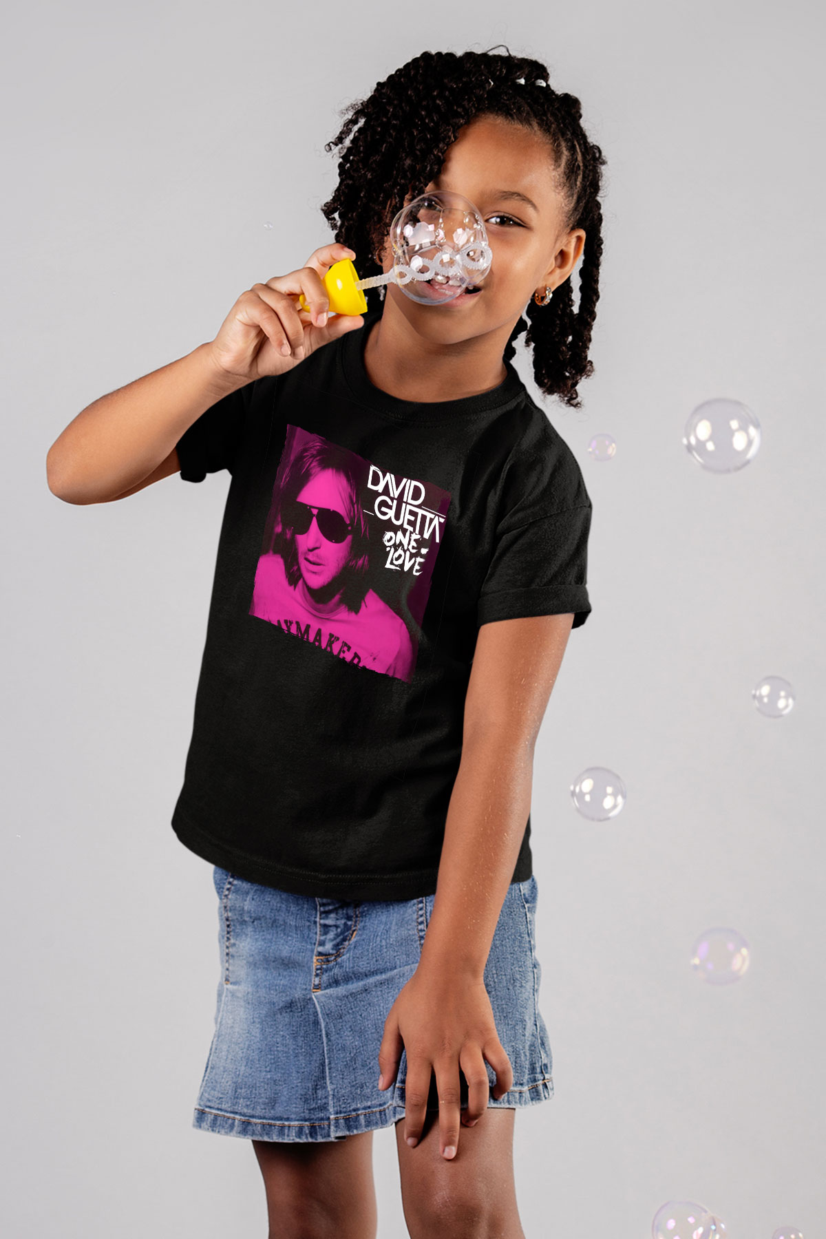 David Guetta Siyah Unisex Çocuk Tişört