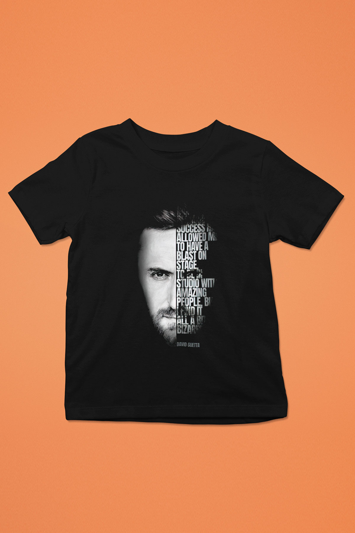 David Guetta Siyah Unisex Çocuk Tişört