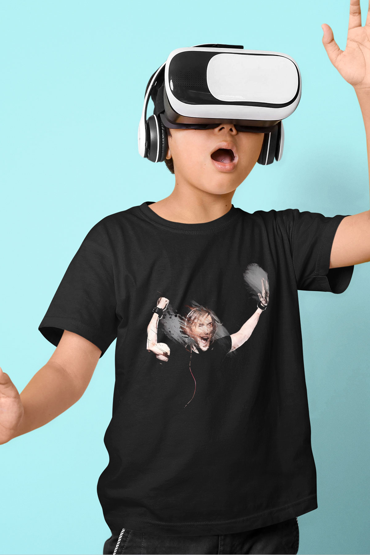 David Guetta Siyah Unisex Çocuk Tişört