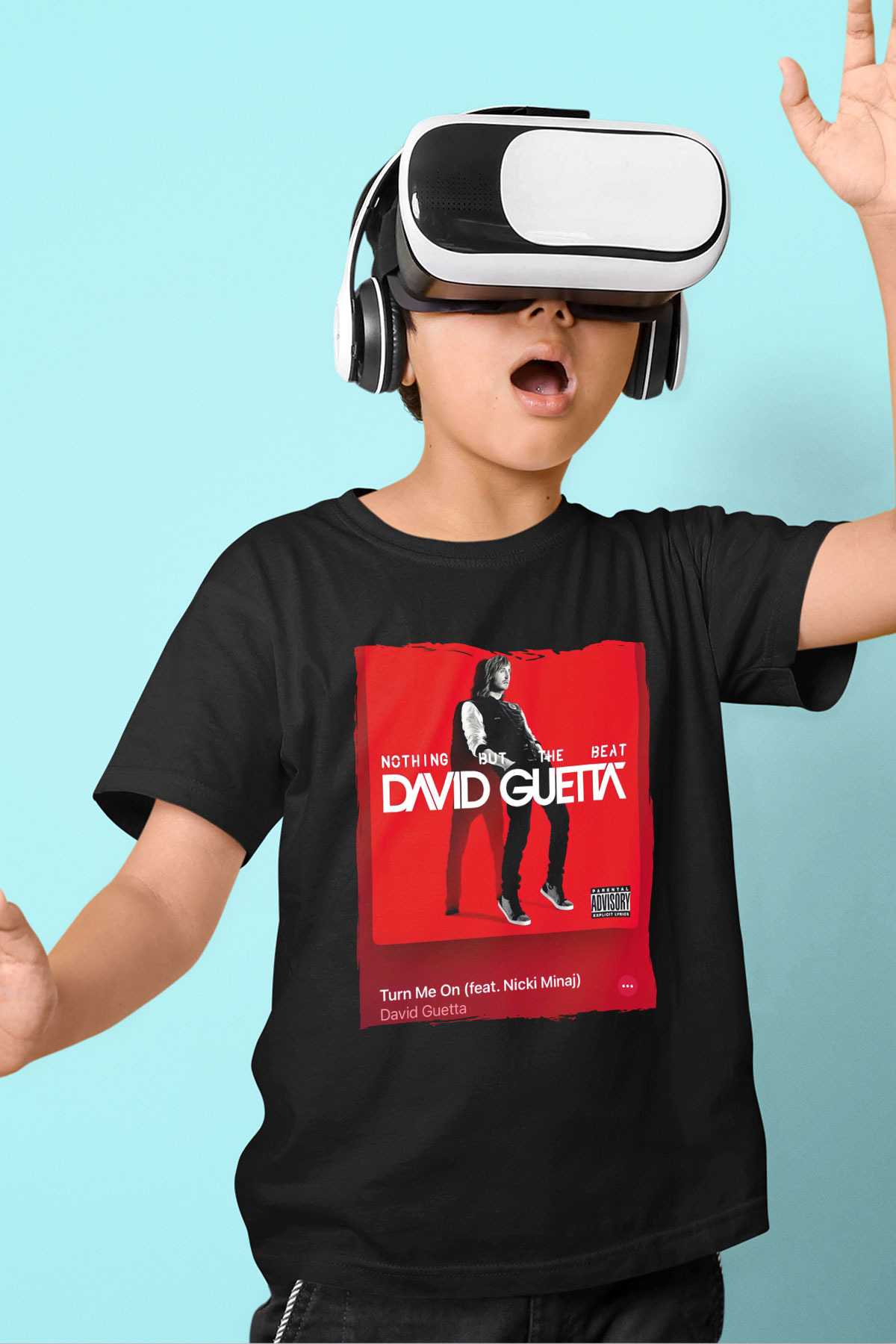 David Guetta Siyah Unisex Çocuk Tişört