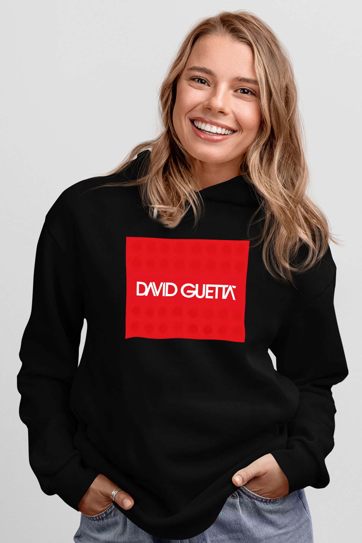 David Guetta Siyah Unisex Hoodie