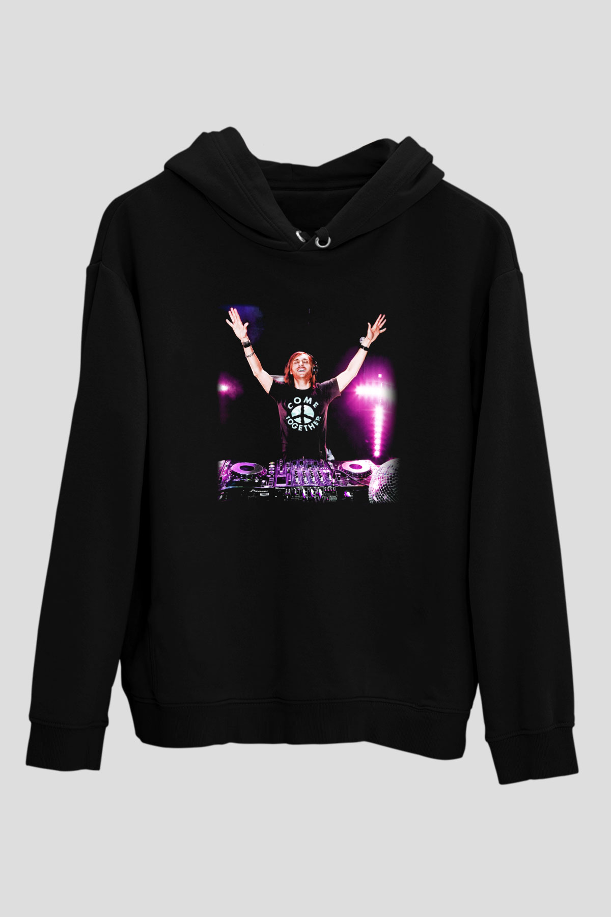 David Guetta Siyah Unisex Hoodie