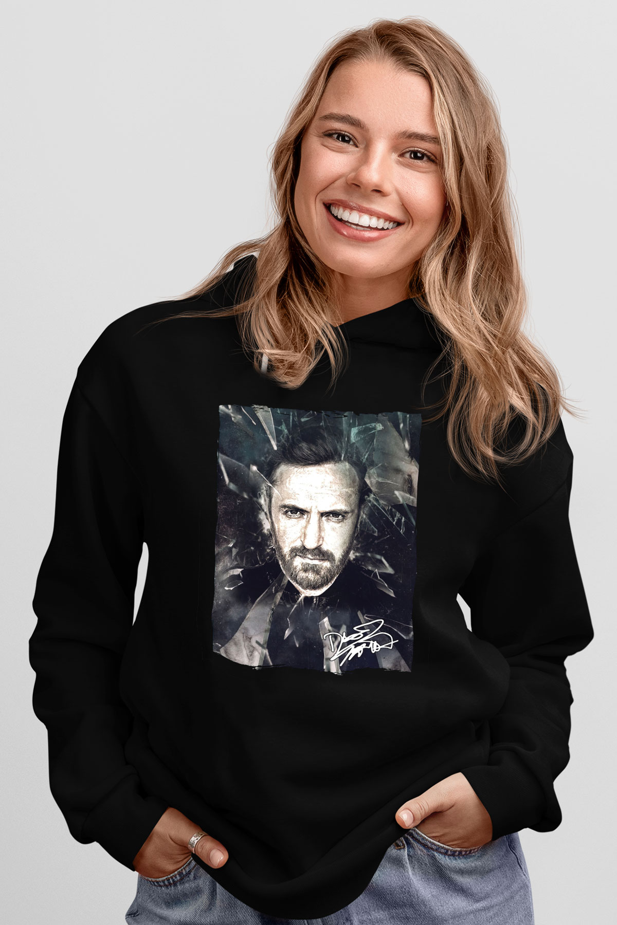 David Guetta Siyah Unisex Kapüşonlu Sweatshirt
