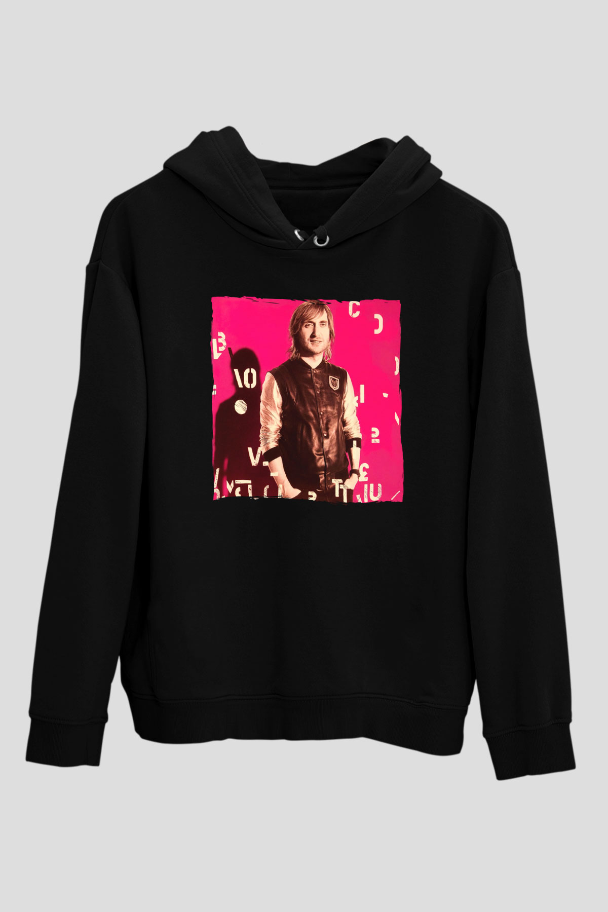 David Guetta Siyah Unisex Kapüşonlu Sweatshirt