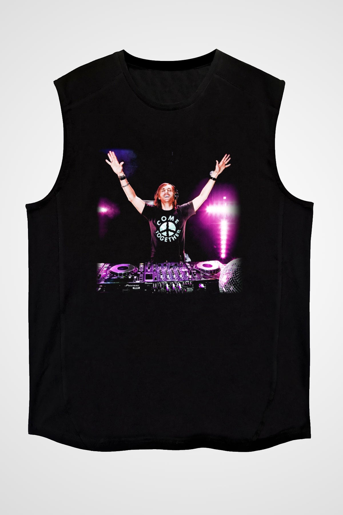 David Guetta Siyah Unisex Kolsuz Tişört