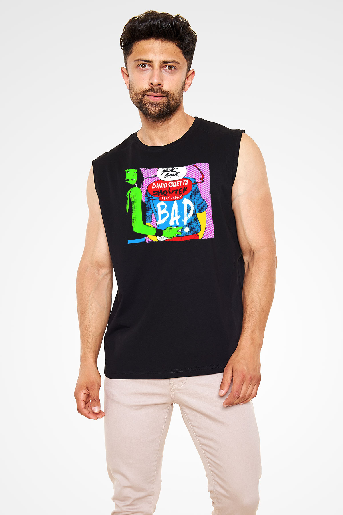 David Guetta Siyah Unisex Kolsuz Tişört