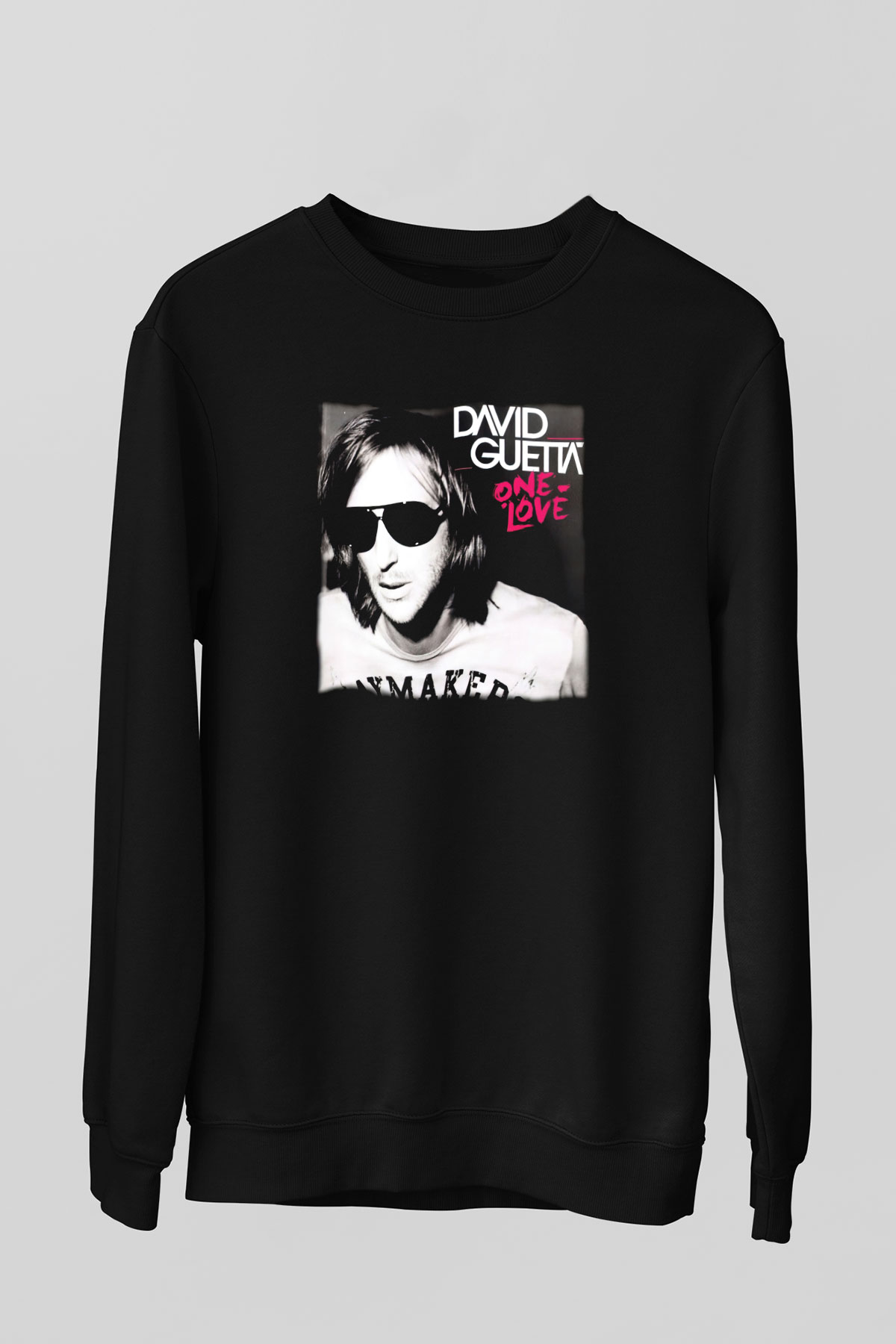 David Guetta Siyah Unisex Sweatshirt