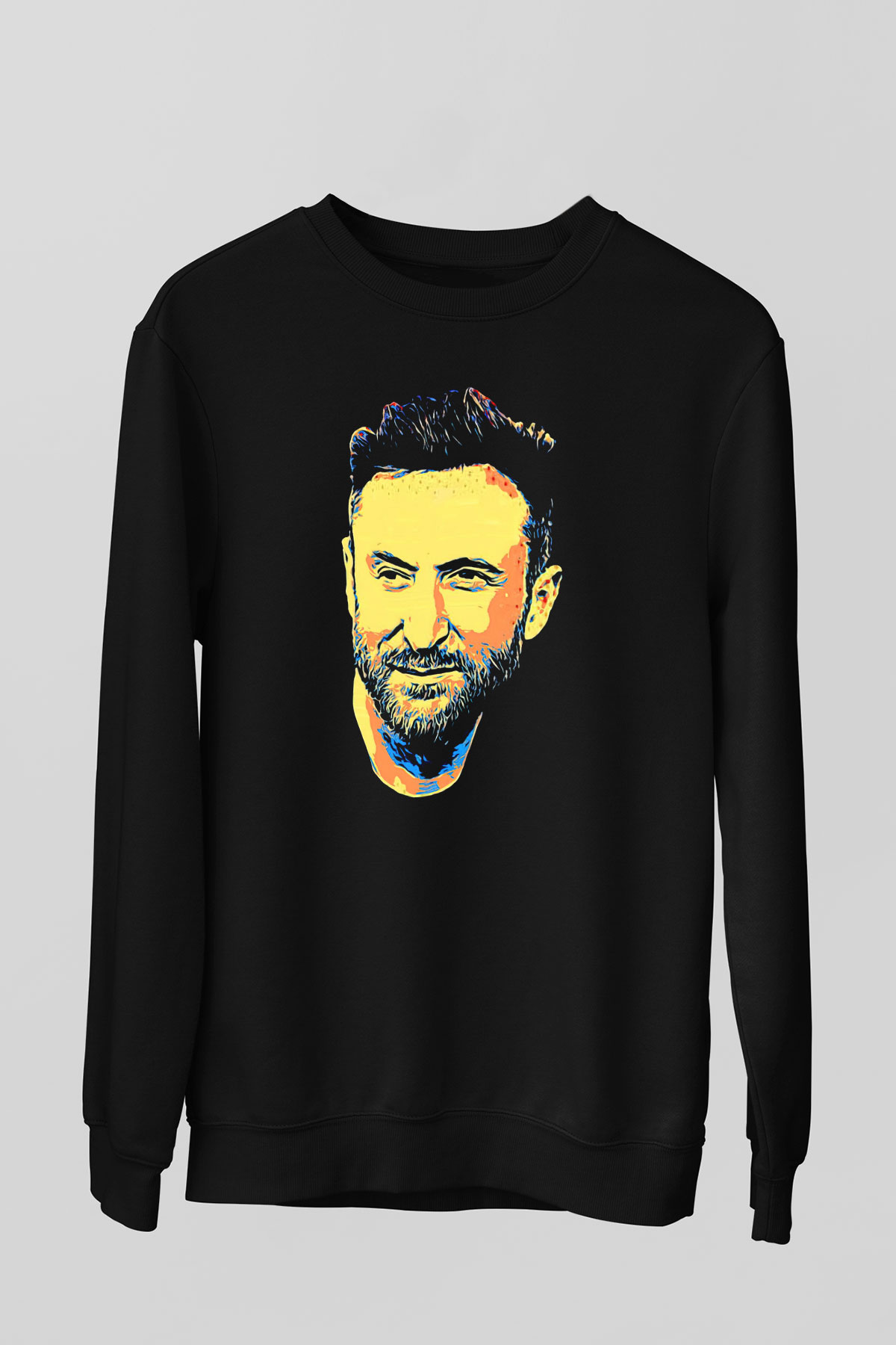 David Guetta Siyah Unisex Sweatshirt