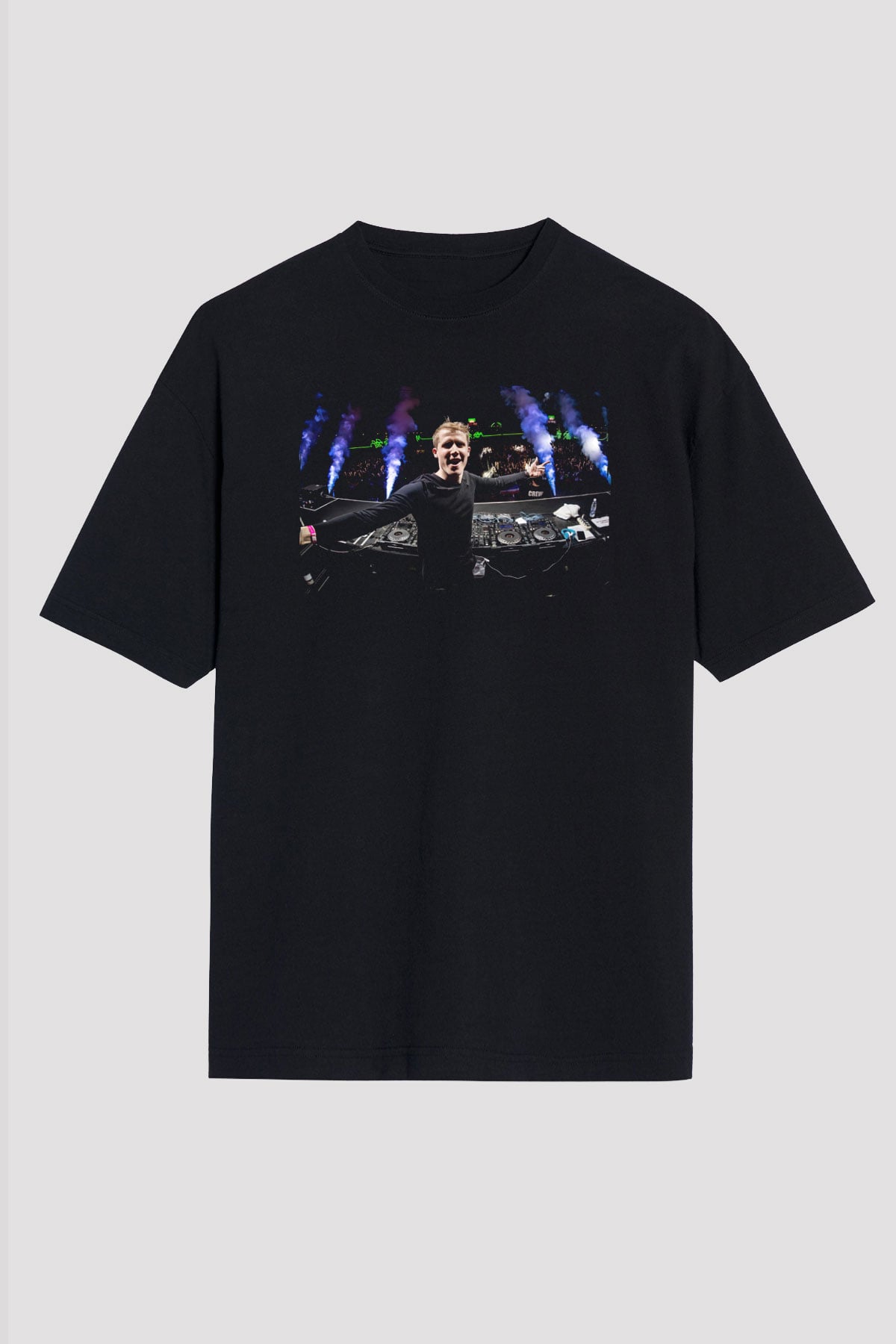 David Guetta Siyah Oversize Tişört Oversize T-shirt - TişörtFabrikası