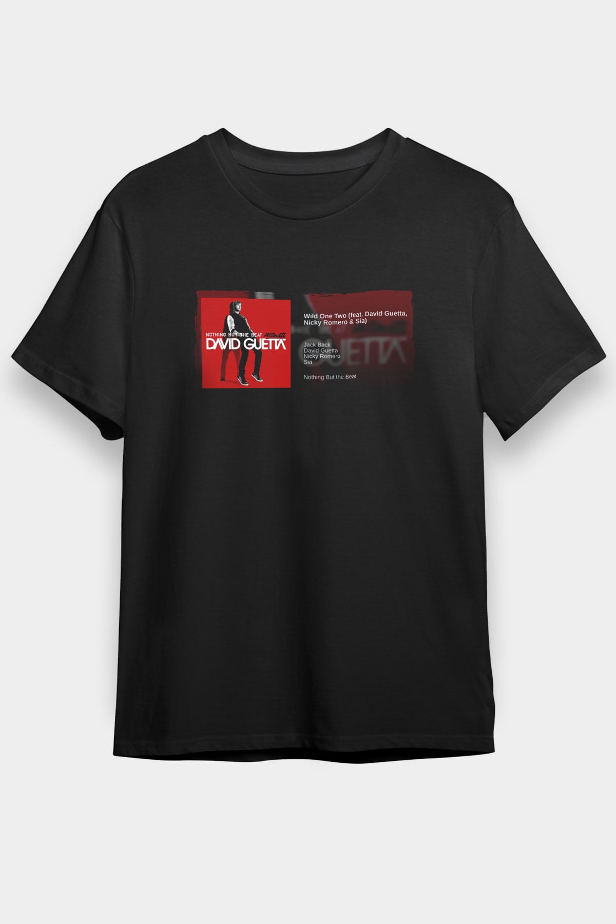 David Guetta Siyah Unisex Tişört T-Shirt - TişörtFabrikası