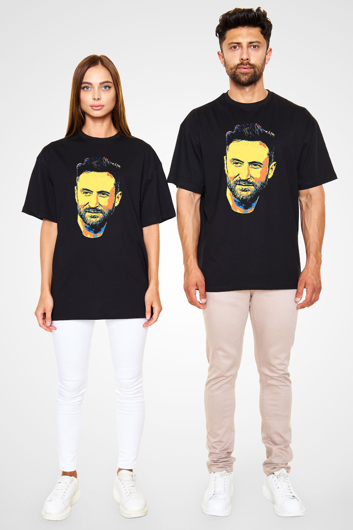 David Guetta Siyah Oversize Tişört Oversize T-shirt - TişörtFabrikası