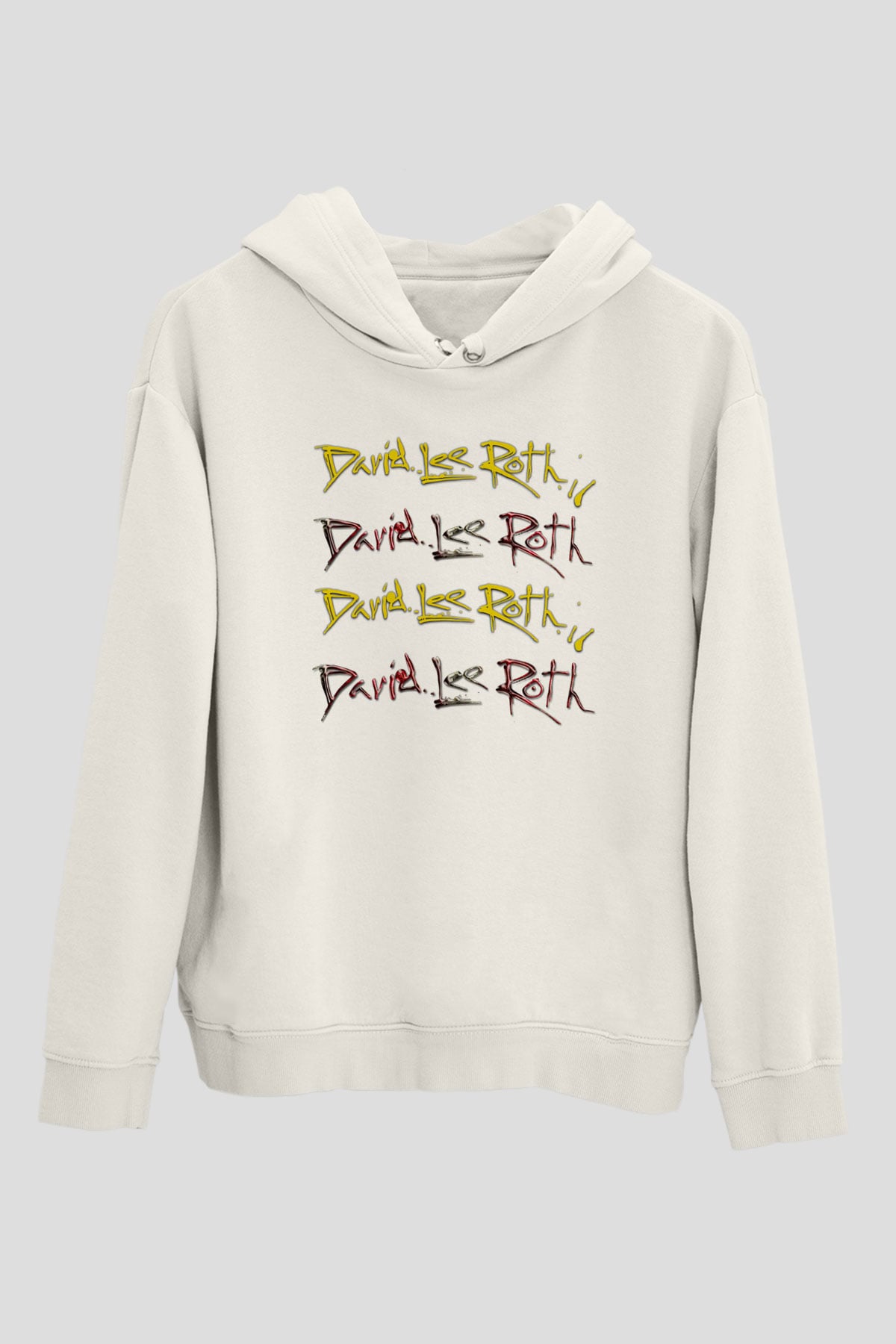 David Lee Roth Band Beyaz Unisex Kapşonlu Sweatshirt