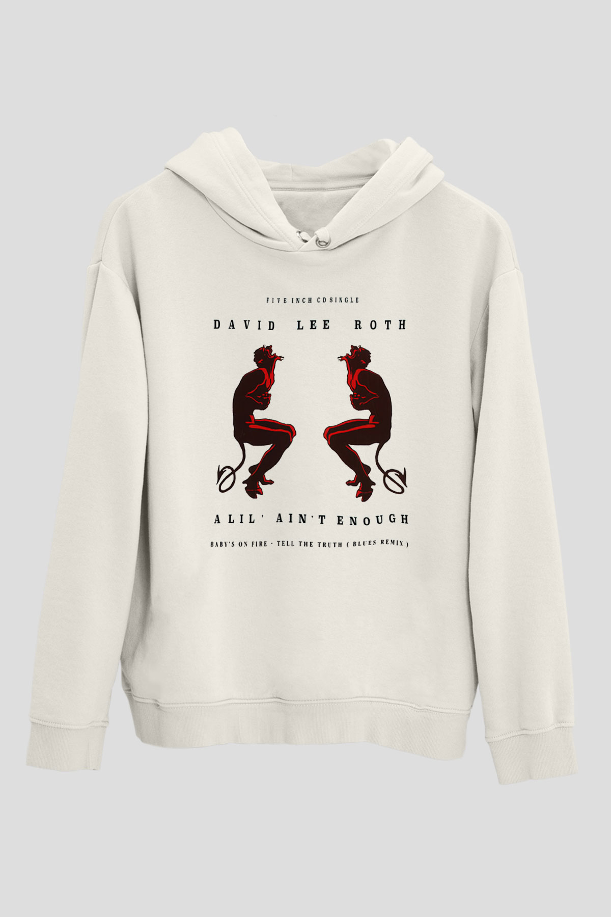 David Lee Roth Band Beyaz Unisex Kapşonlu Sweatshirt