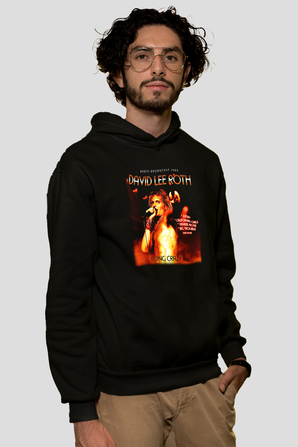 David Lee Roth Band Siyah Unisex Hoodie