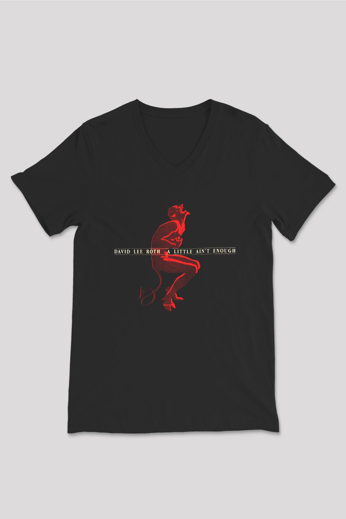 David Lee Roth Band Siyah Unisex V Yaka Tişört