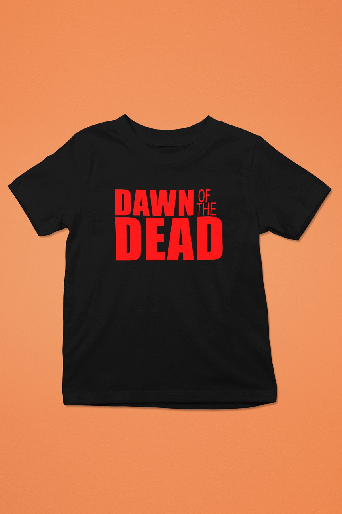 Dawn of the Dead Baskılı Siyah Unisex Çocuk Tişört
