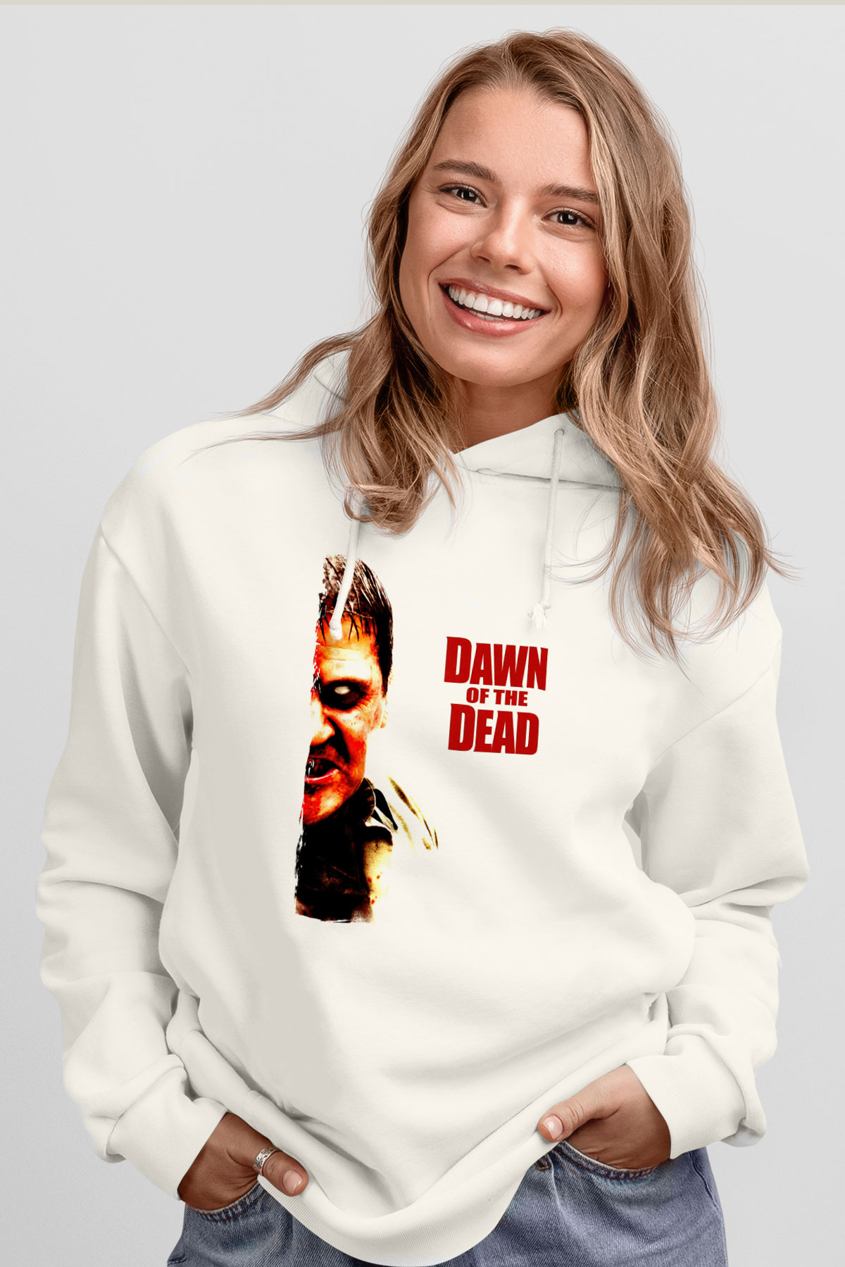 Dawn of the Dead Beyaz Unisex Hoodie