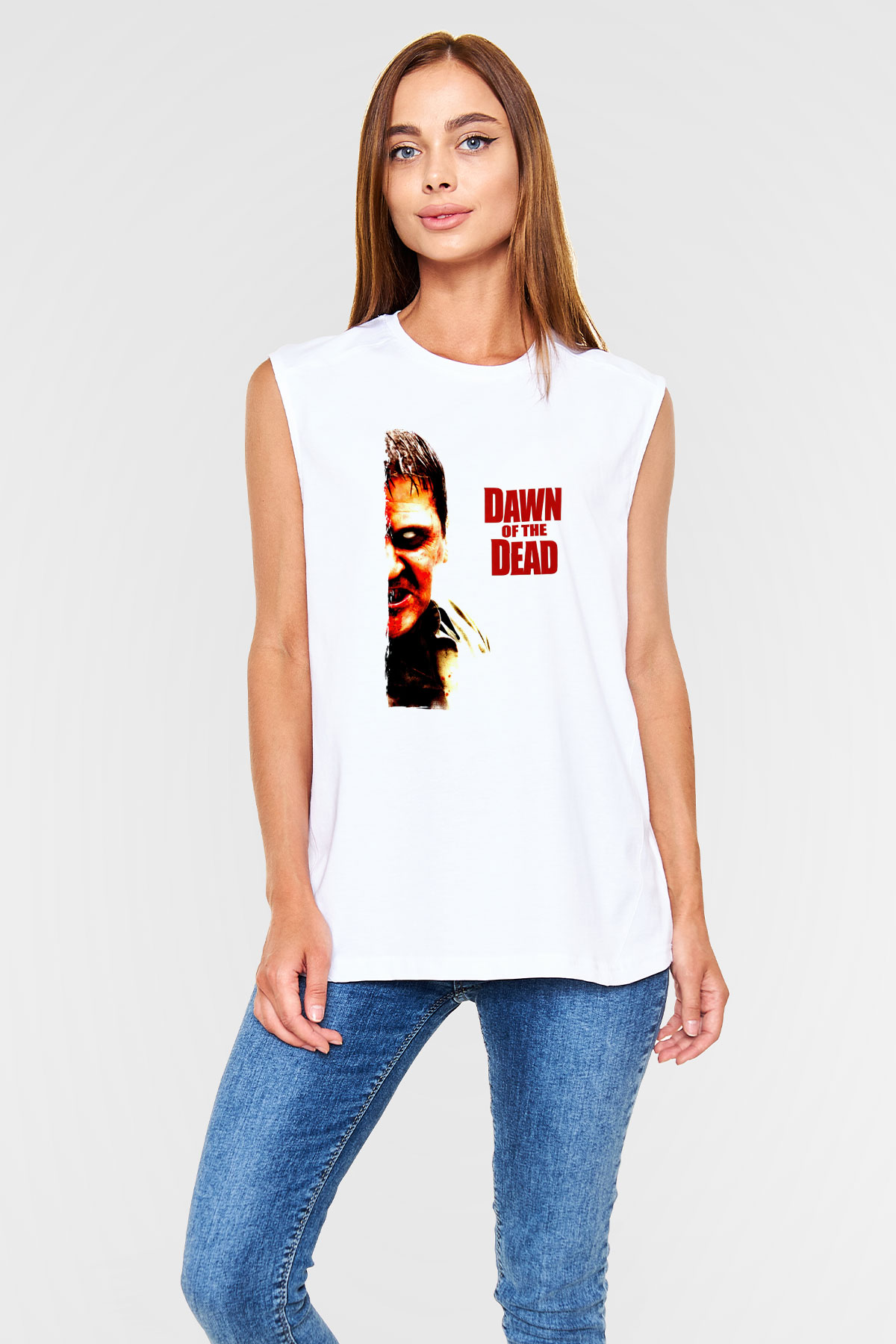 Dawn of the Dead Beyaz Unisex  Kolsuz Tişört