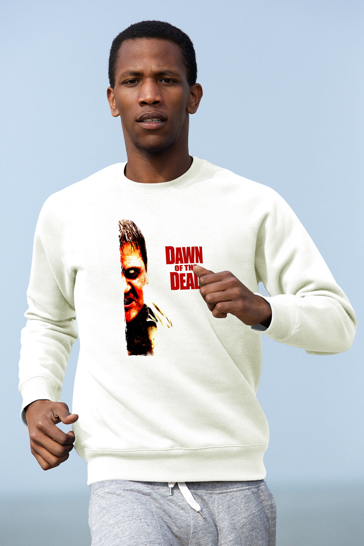Dawn of the Dead Beyaz Unisex  Sweatshirt