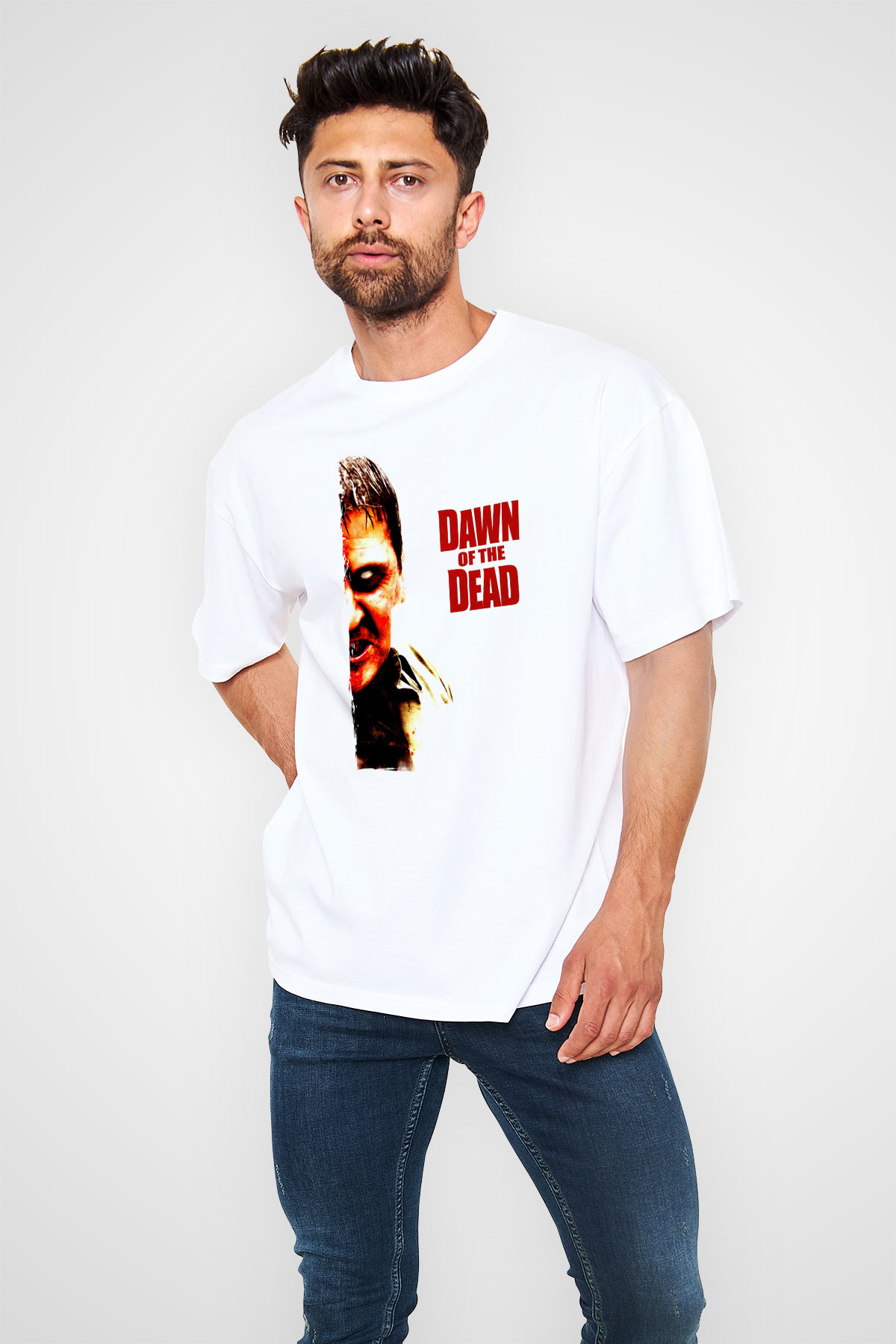 Dawn of the Dead Beyaz Oversize Tişört