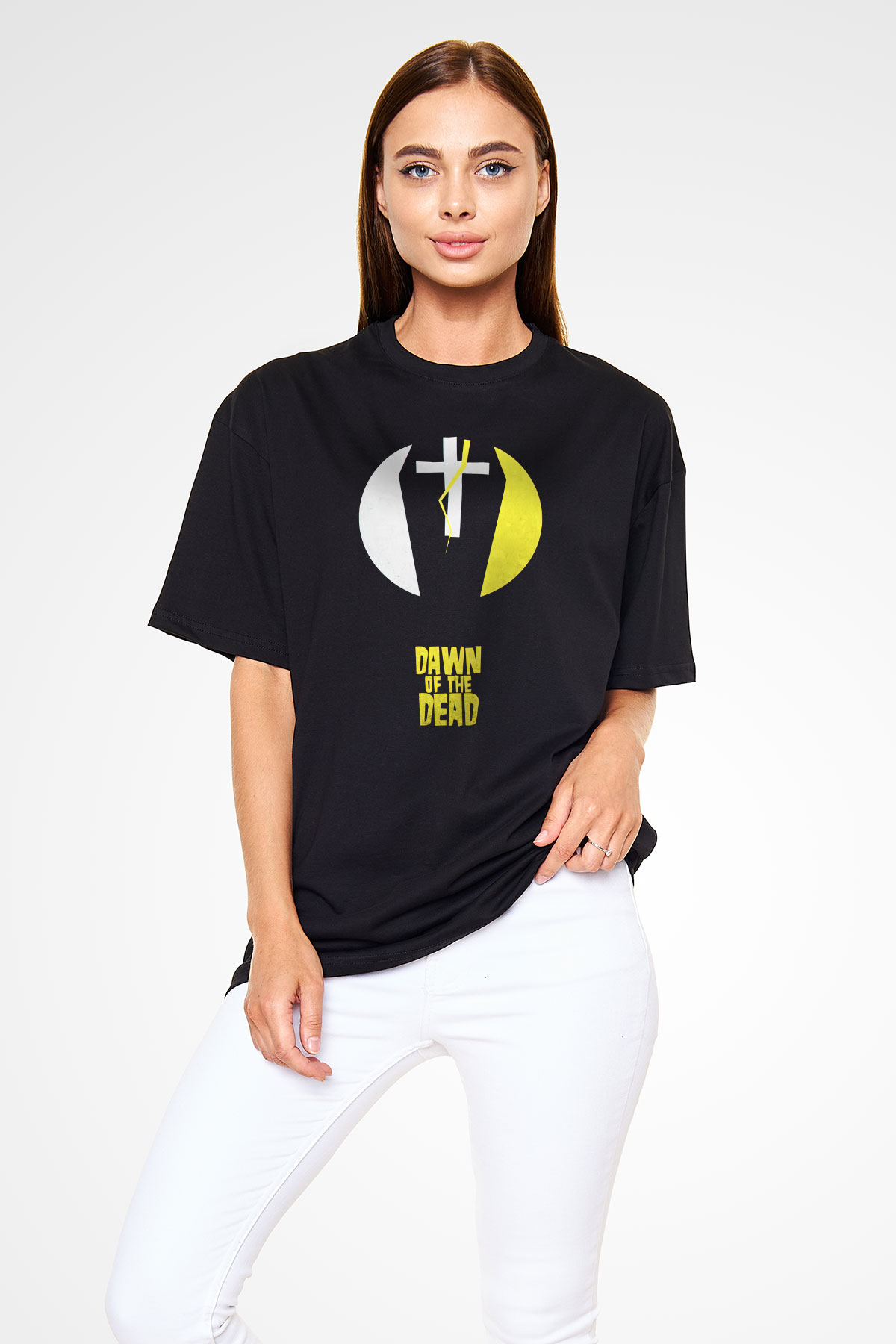 Dawn of the Dead Siyah Unisex Oversize Tişört