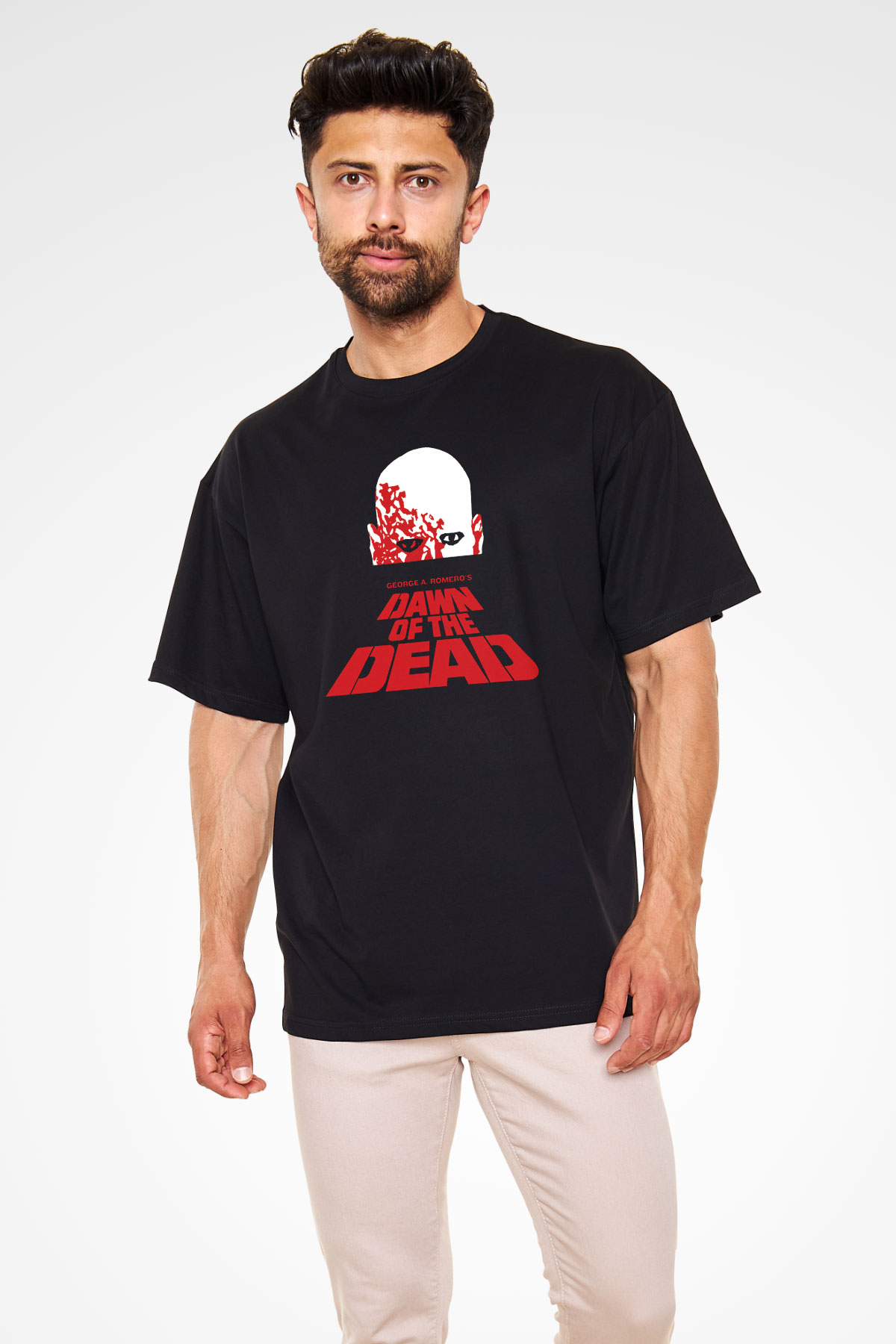 Dawn of the Dead Siyah Unisex Oversize Tişört